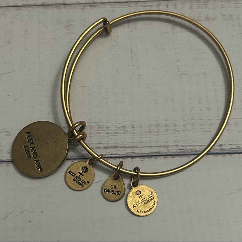 Alex and Ani Gold Initial “B” Charm Bracelet - Picture 2 of 2